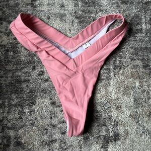 Pink Women's swim bottom thong